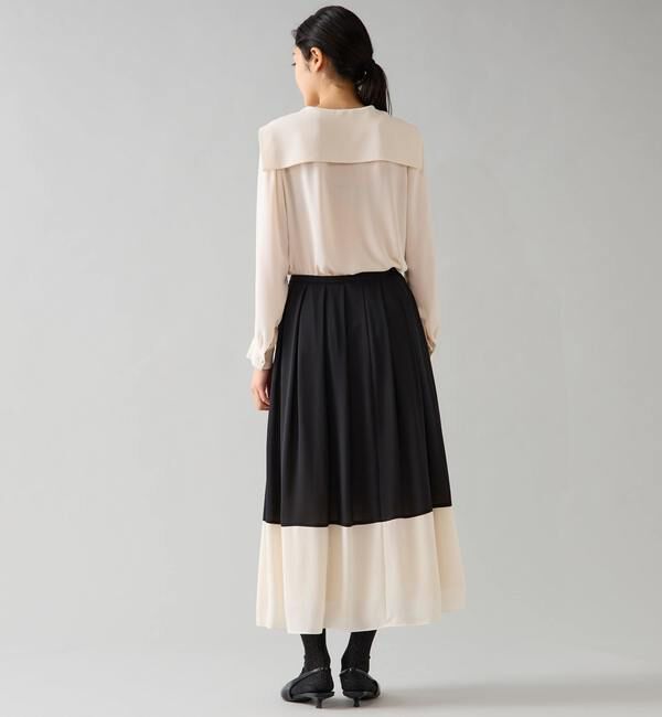 TIARA「バイカラーギャザースカート」|スカート|