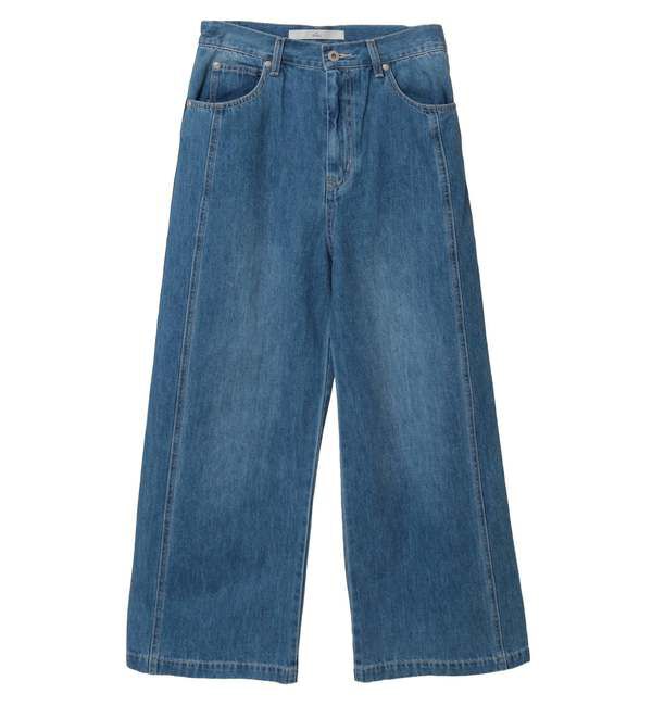 TIARA「ハイウエストワイドデニムパンツ」|デニム|