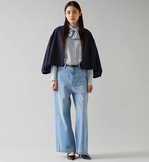 TIARA「ハイウエストワイドデニムパンツ」|デニム|