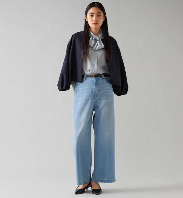 TIARA「ボリュームスリーブジャケット」|ノーカラージャケット|