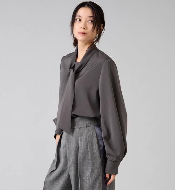 Liesse「サテンボウタイ付きブラウス」|シャツ・ブラウス|