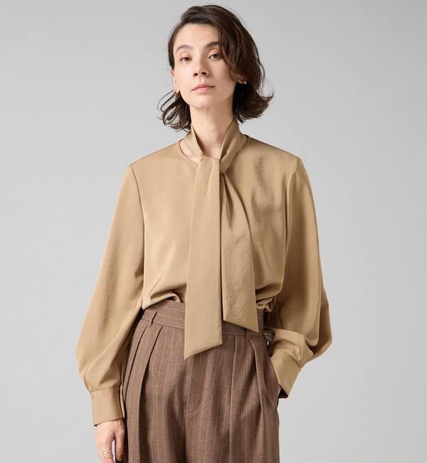 Liesse「サテンボウタイ付きブラウス」|シャツ・ブラウス|