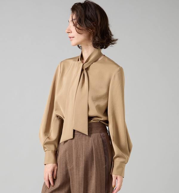 Liesse「サテンボウタイ付きブラウス」|シャツ・ブラウス|