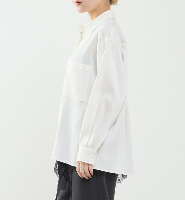 SOFFITTO「サイドスリットデニムシャツ」|シャツ・ブラウス|