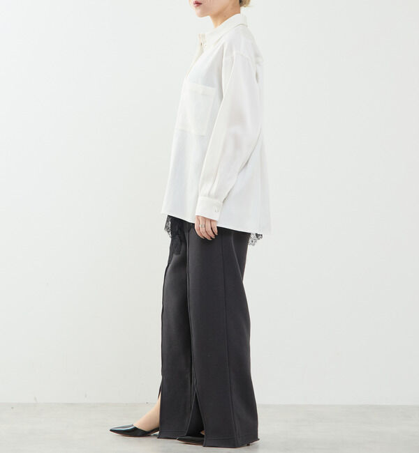 SOFFITTO「サイドスリットデニムシャツ」|シャツ・ブラウス|