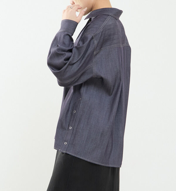 SOFFITTO「サイドスリットデニムシャツ」|シャツ・ブラウス|