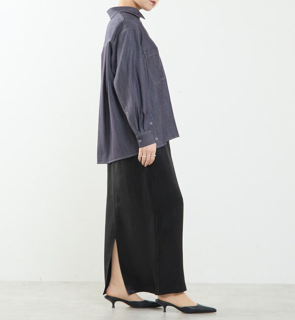 SOFFITTO「サイドスリットデニムシャツ」|シャツ・ブラウス|