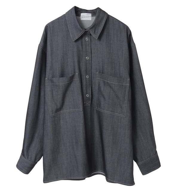 SOFFITTO「サイドスリットデニムシャツ」|シャツ・ブラウス|