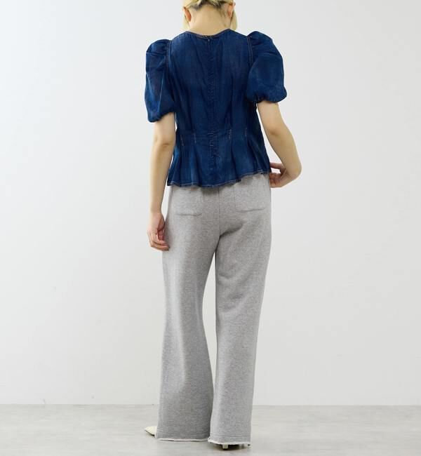 SOFFITTO「【A_/エース】シアーデニムパフブラウス」|シャツ・ブラウス|
