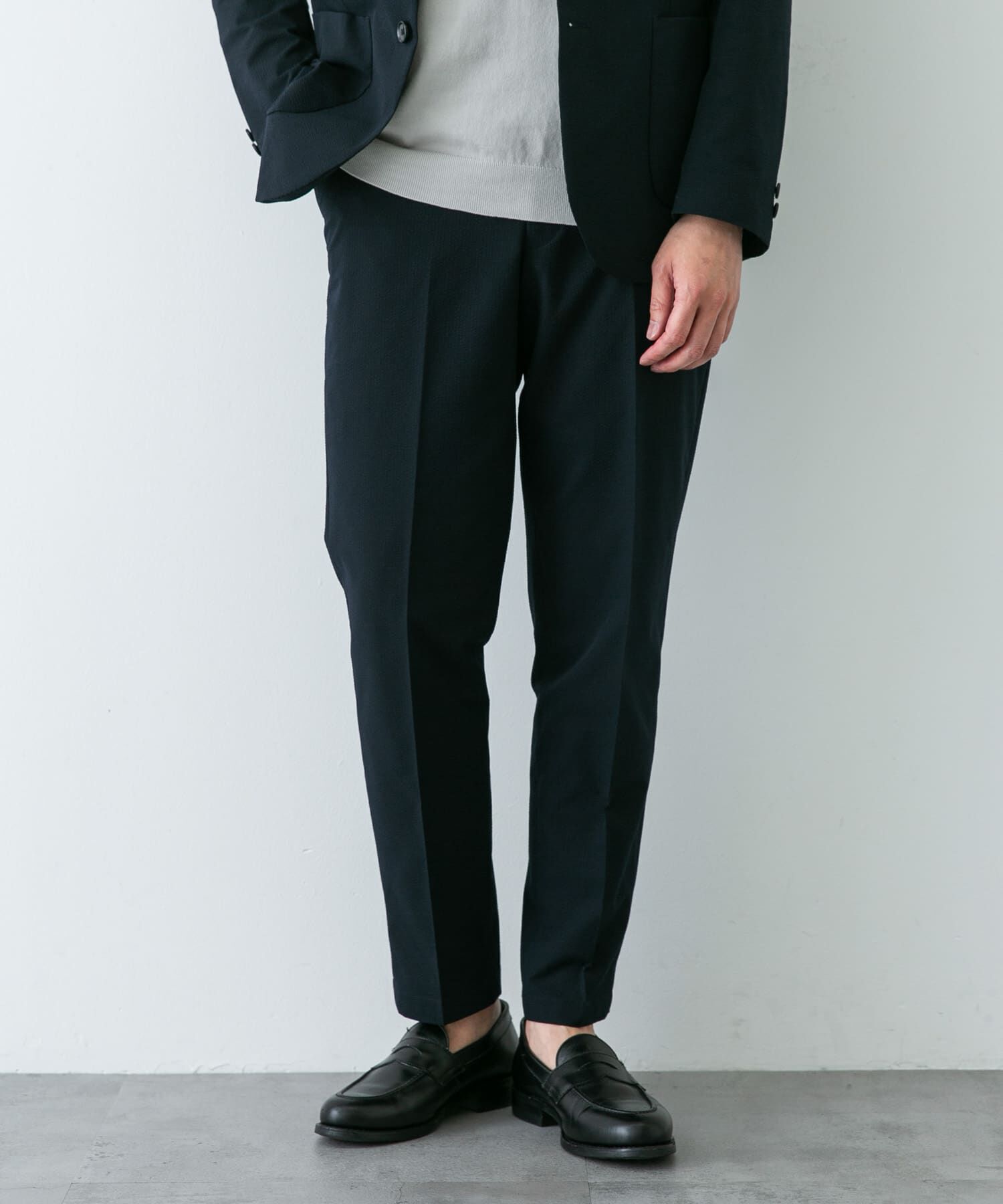 URBAN RESEARCH DOORS「『イージーケア』LIFE STYLE TAILOR　シアサッカーコンフォータブルパンツ」|スラックス|