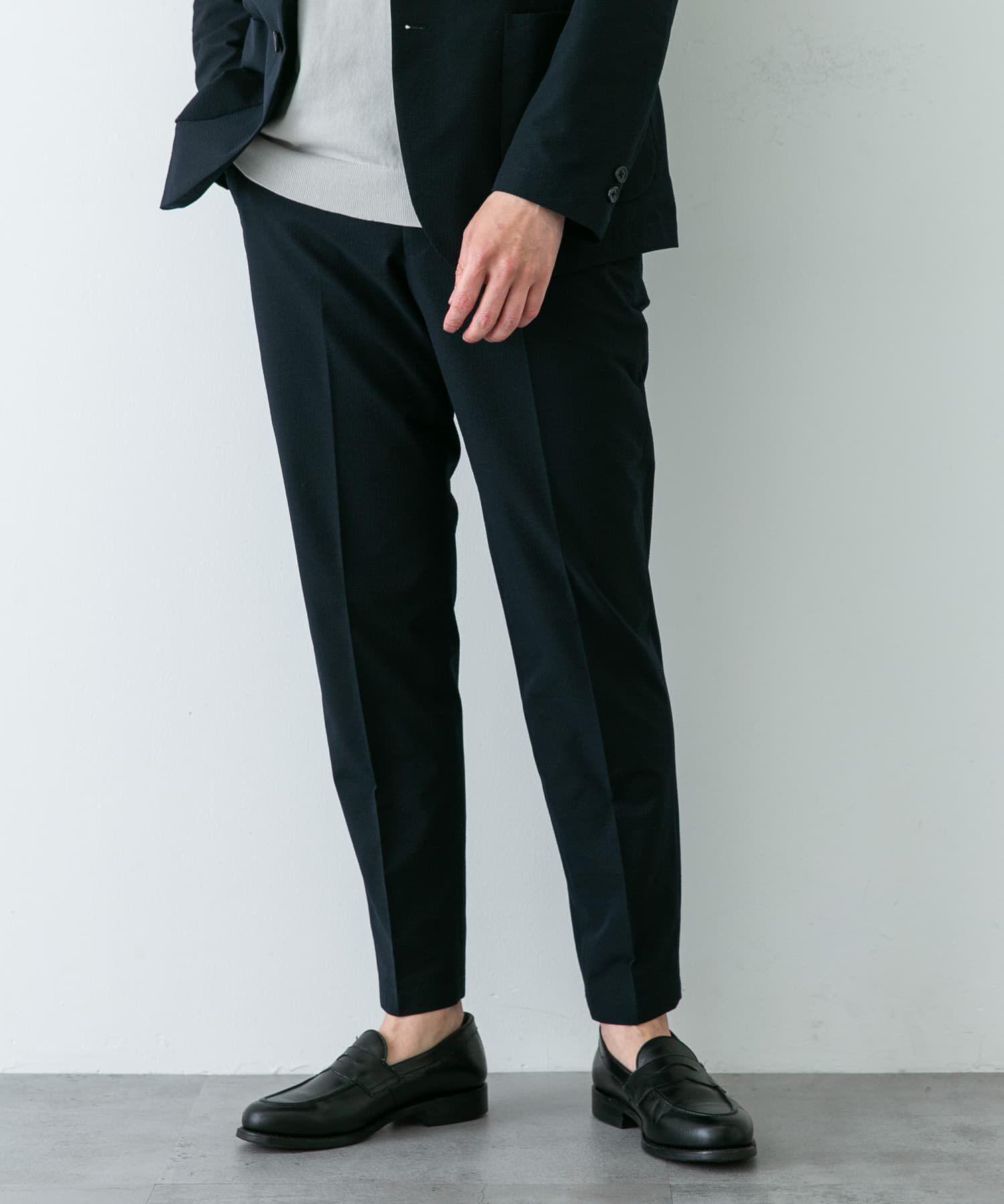 URBAN RESEARCH DOORS「『イージーケア』LIFE STYLE TAILOR　シアサッカーコンフォータブルパンツ」|スラックス|