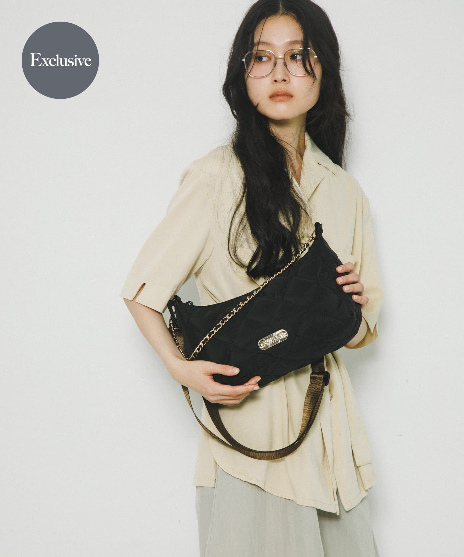 RODE SKO「『別注』OUTDOOR PRODUCTS&times;hun RODESKO　QuiltingChainBag」|ハンドバッグ|ブラック