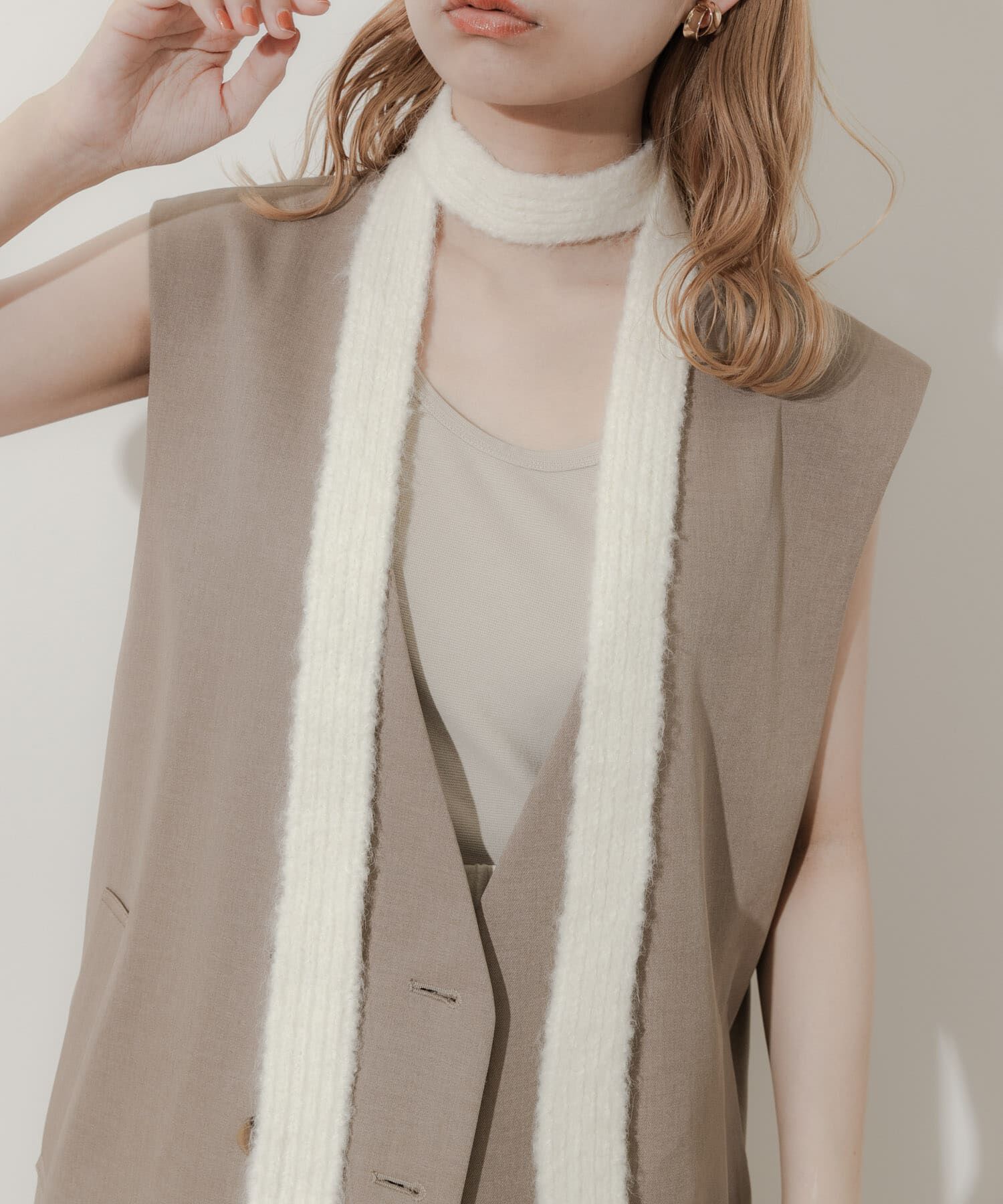 SMELLY「スリムニットマフラー」|マフラー|