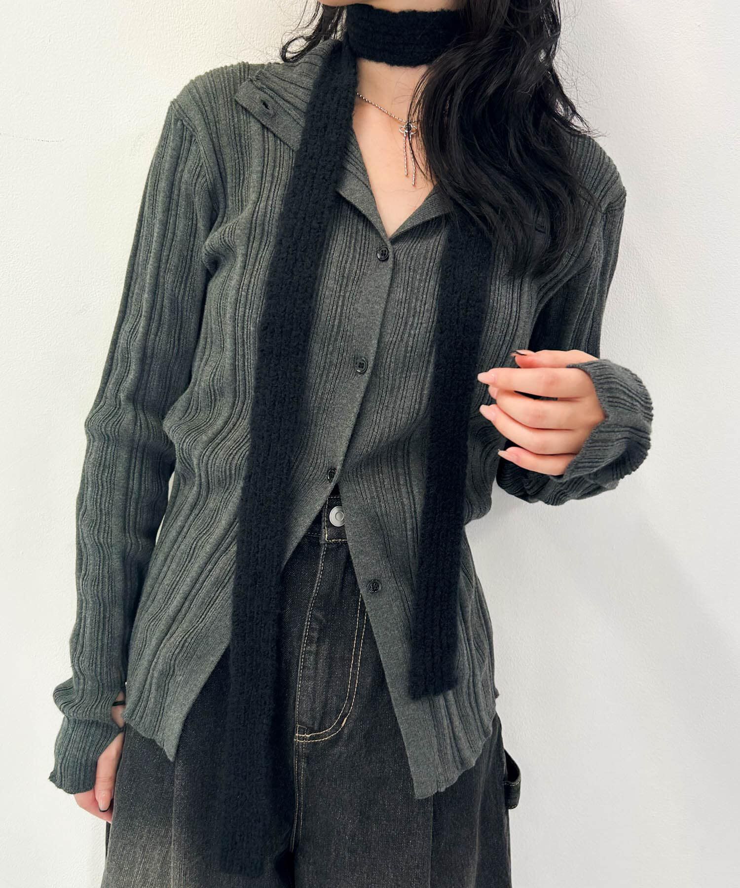 SMELLY「スリムニットマフラー」|マフラー|