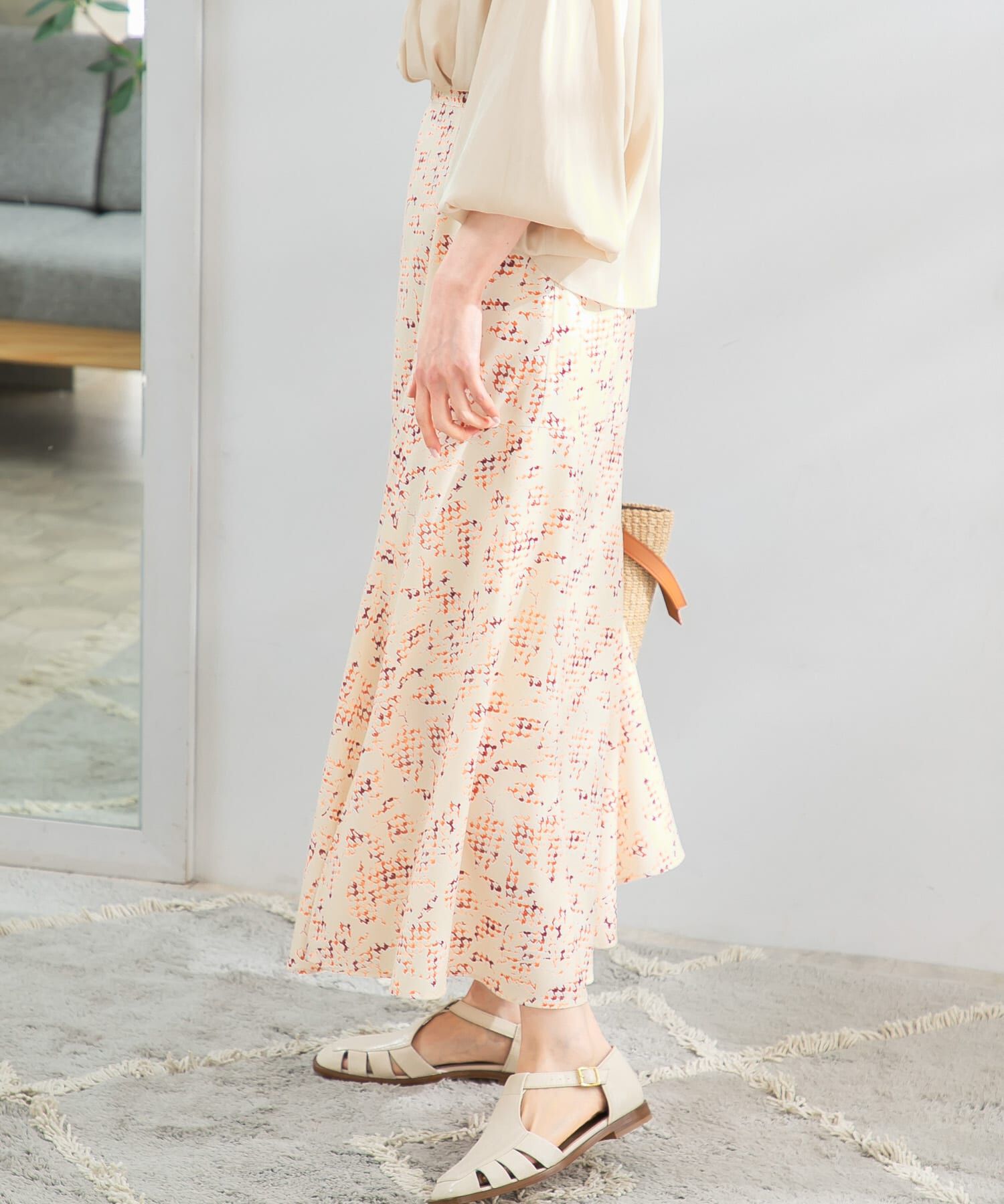 URBAN RESEARCH ROSSO「ミックスリーフプリントスカート」|スカート|