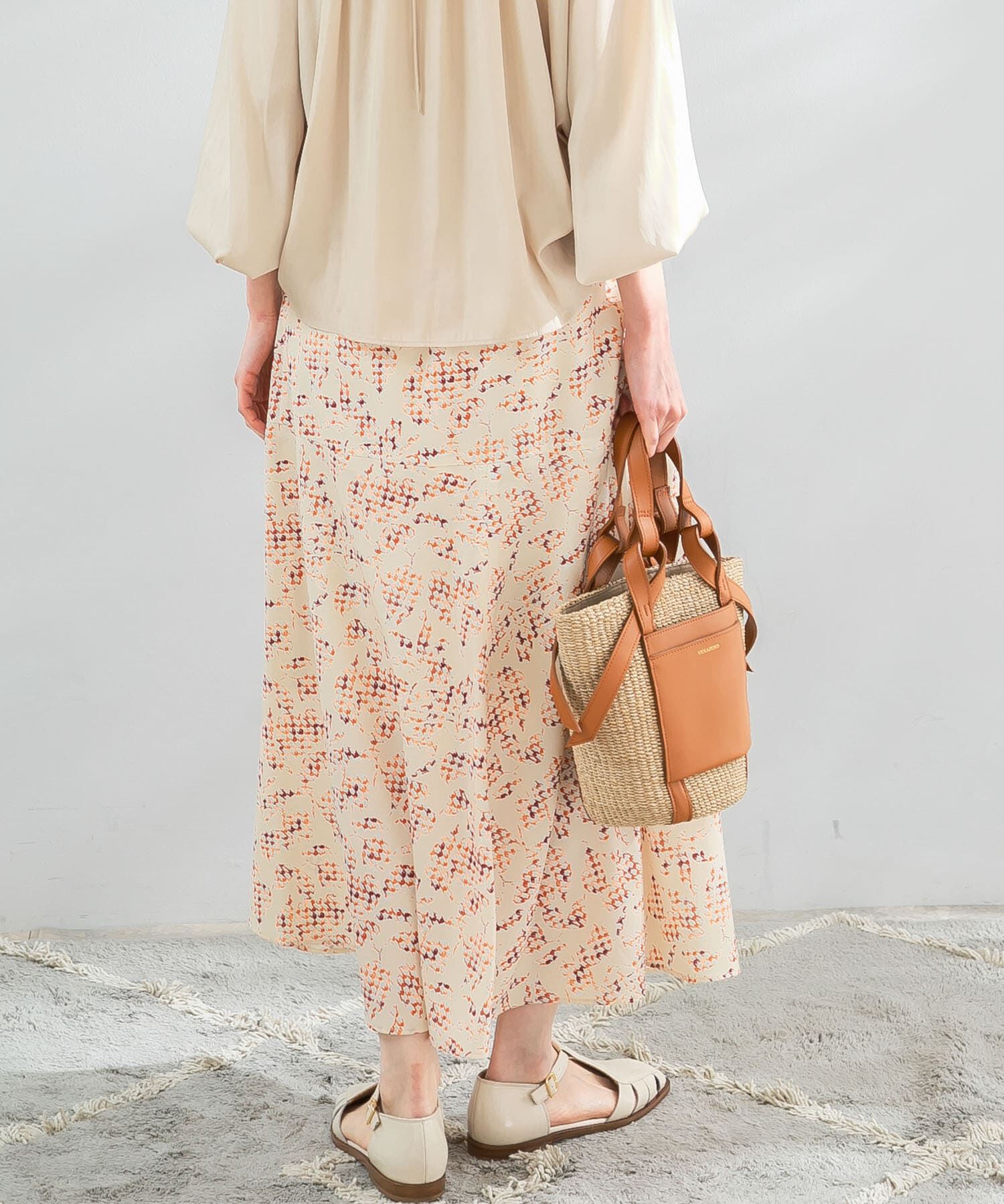 URBAN RESEARCH ROSSO「ミックスリーフプリントスカート」|スカート|