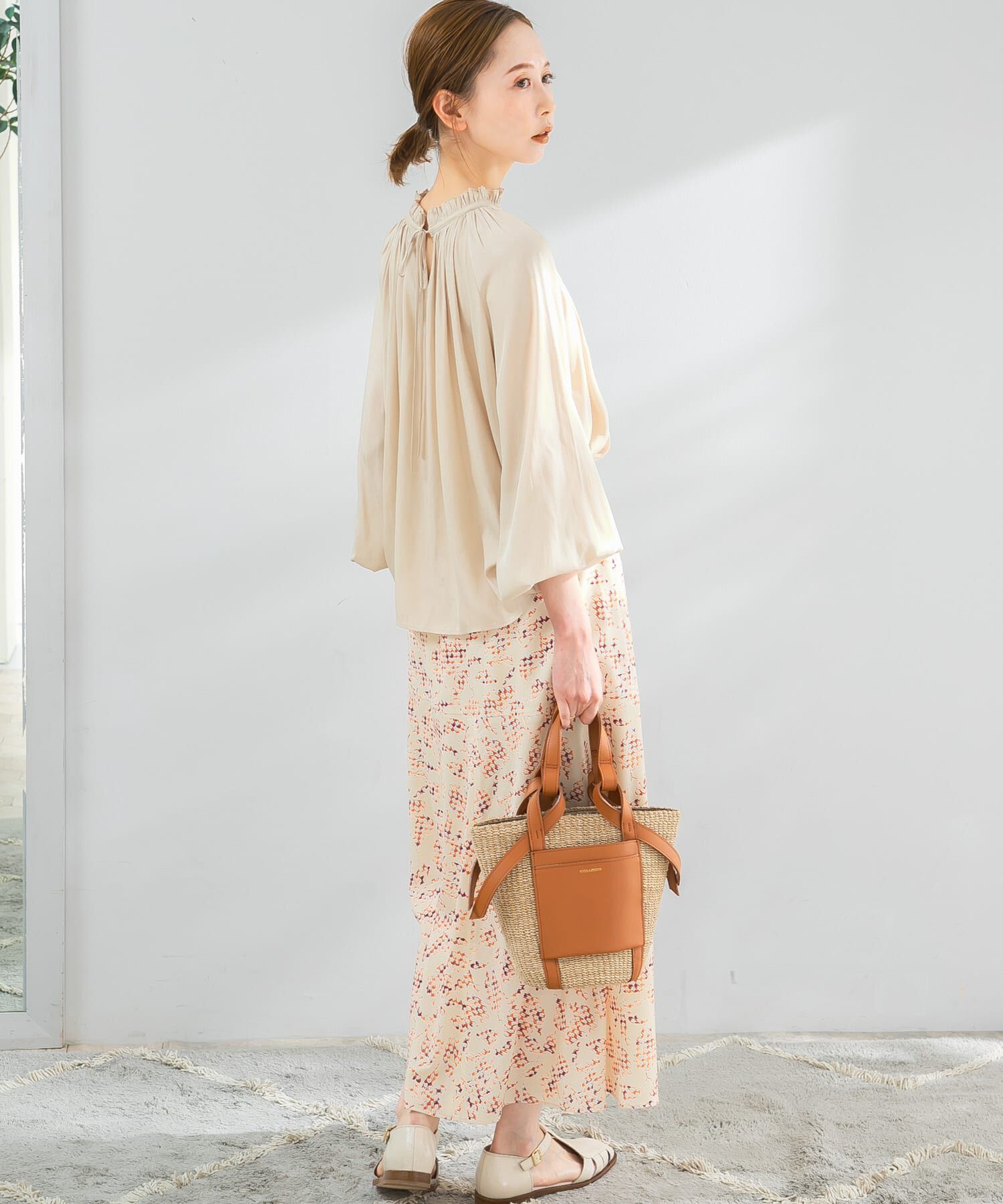 URBAN RESEARCH ROSSO「ミックスリーフプリントスカート」|スカート|