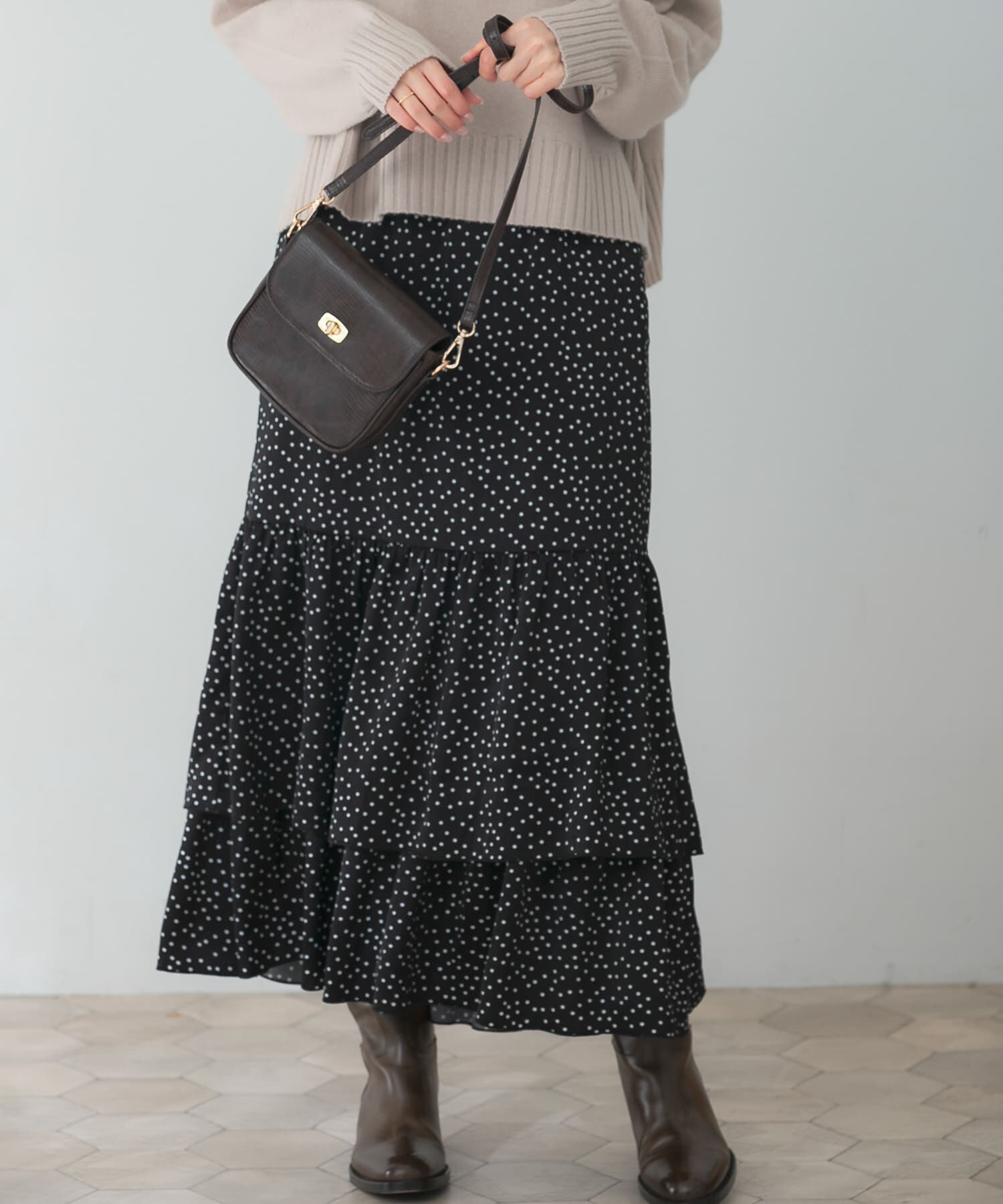 URBAN RESEARCH ROSSO「デザインティアードスカート」|スカート|