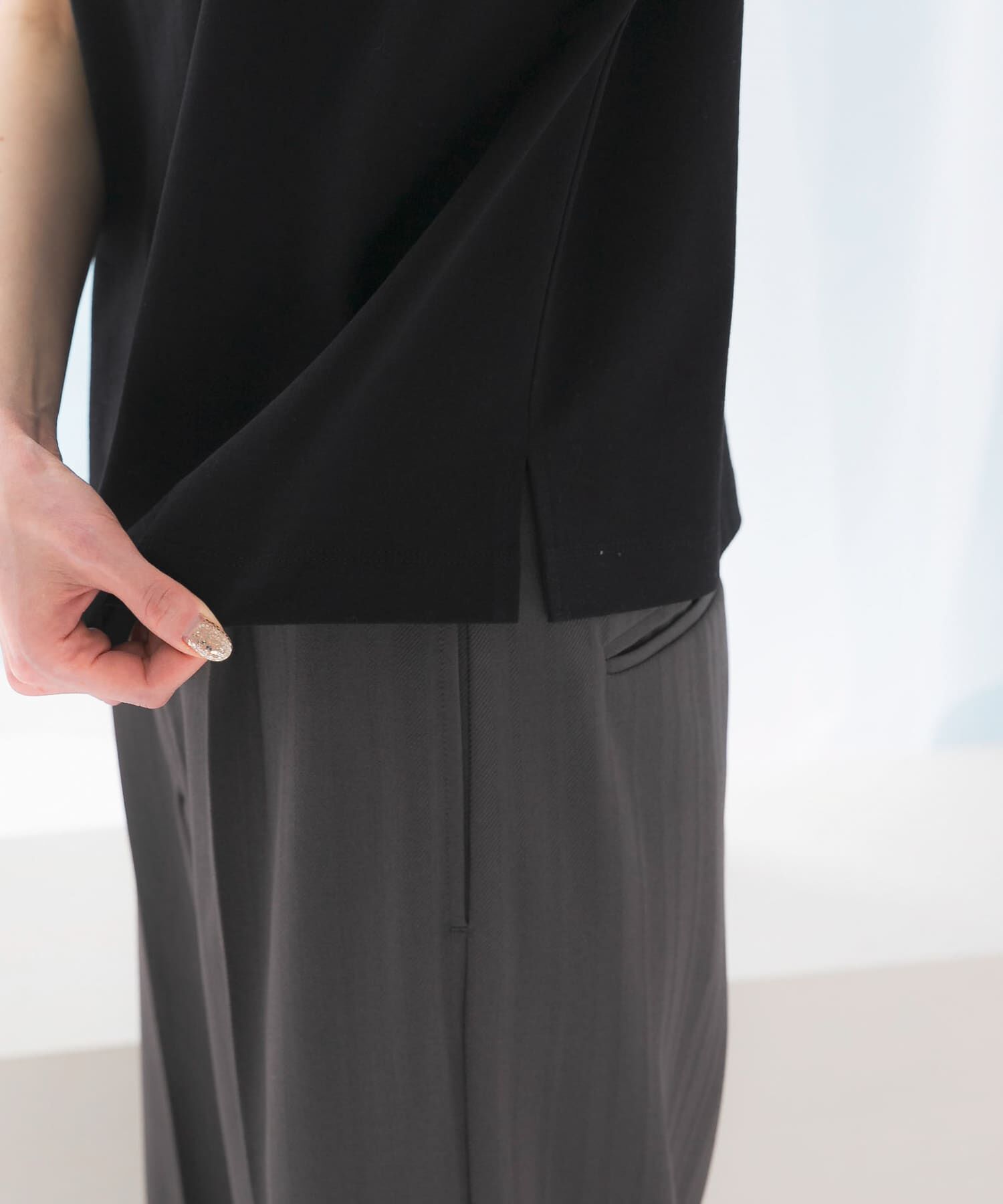 URBAN RESEARCH ROSSO「タックスリーブクールタッチカットソー」|Tシャツ・カットソー|