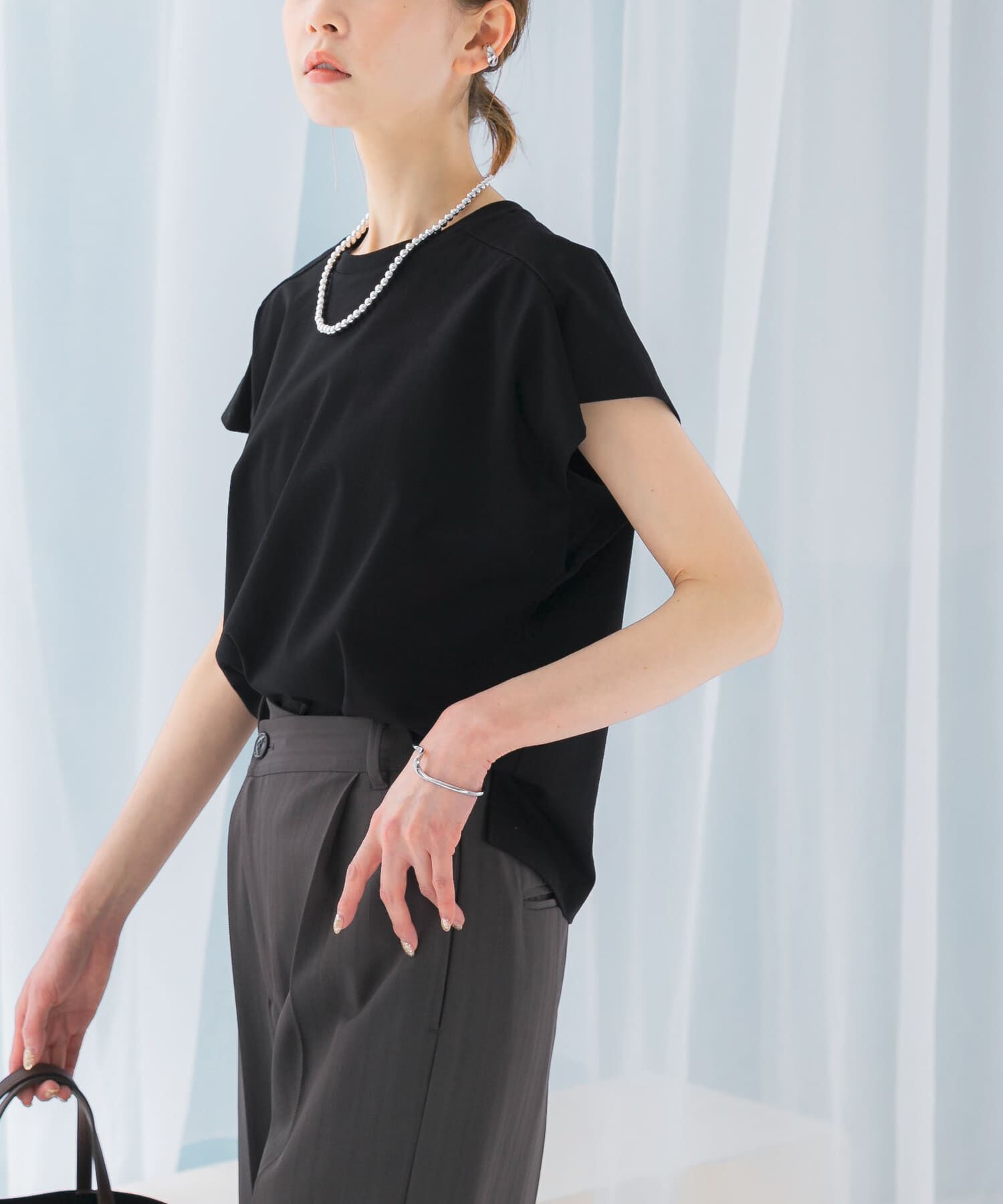 URBAN RESEARCH ROSSO「タックスリーブクールタッチカットソー」|Tシャツ・カットソー|