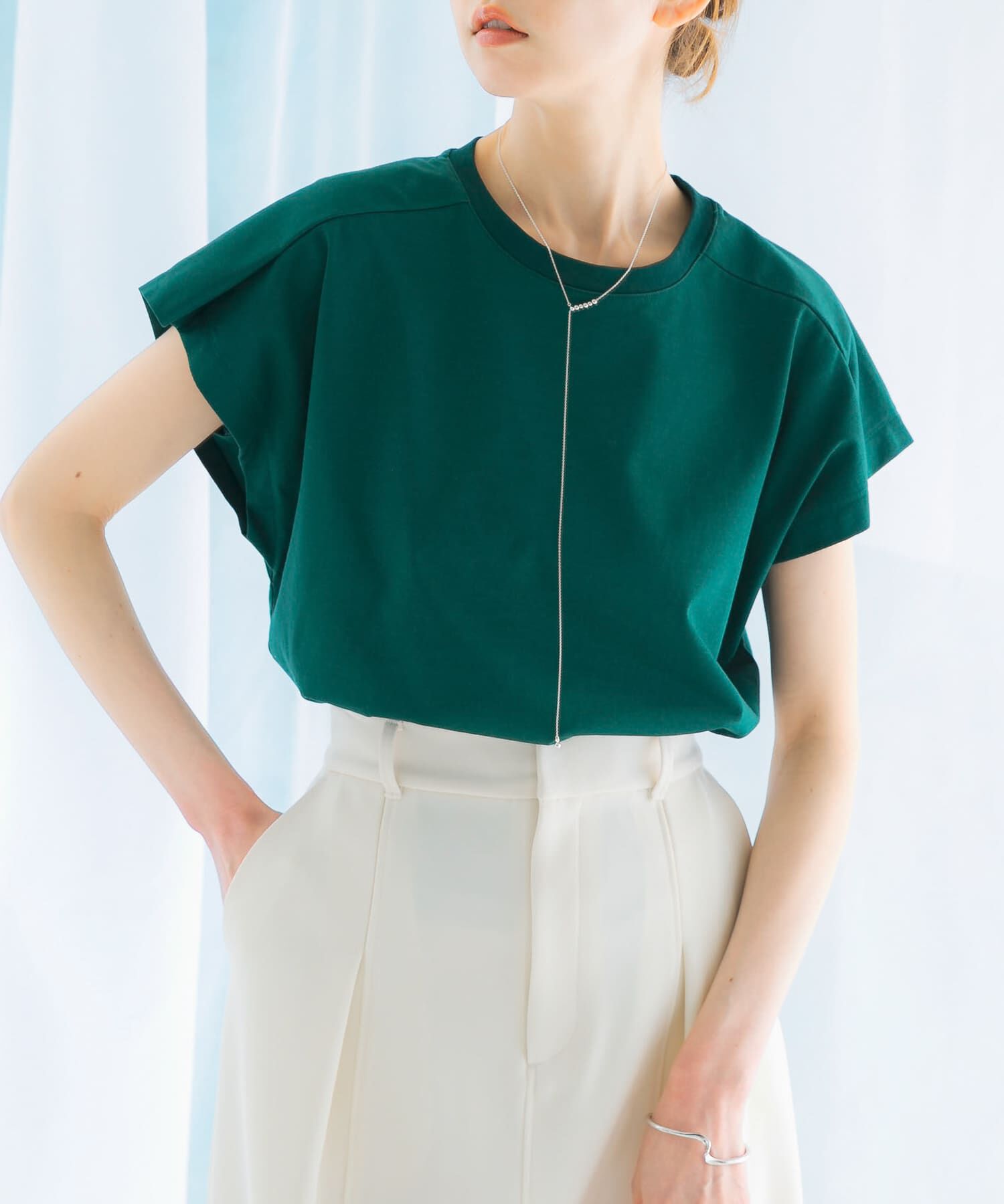 URBAN RESEARCH ROSSO「タックスリーブクールタッチカットソー」|Tシャツ・カットソー|