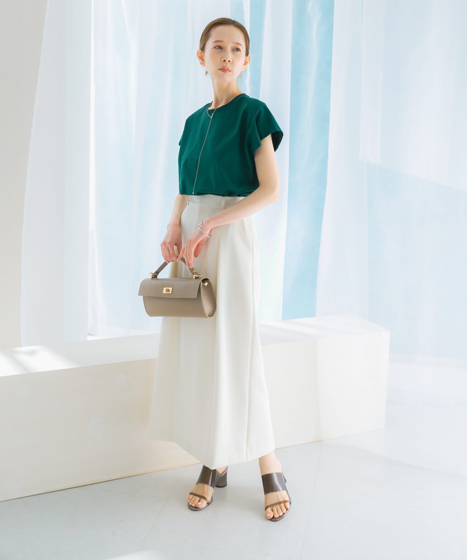 URBAN RESEARCH ROSSO「タックスリーブクールタッチカットソー」|Tシャツ・カットソー|