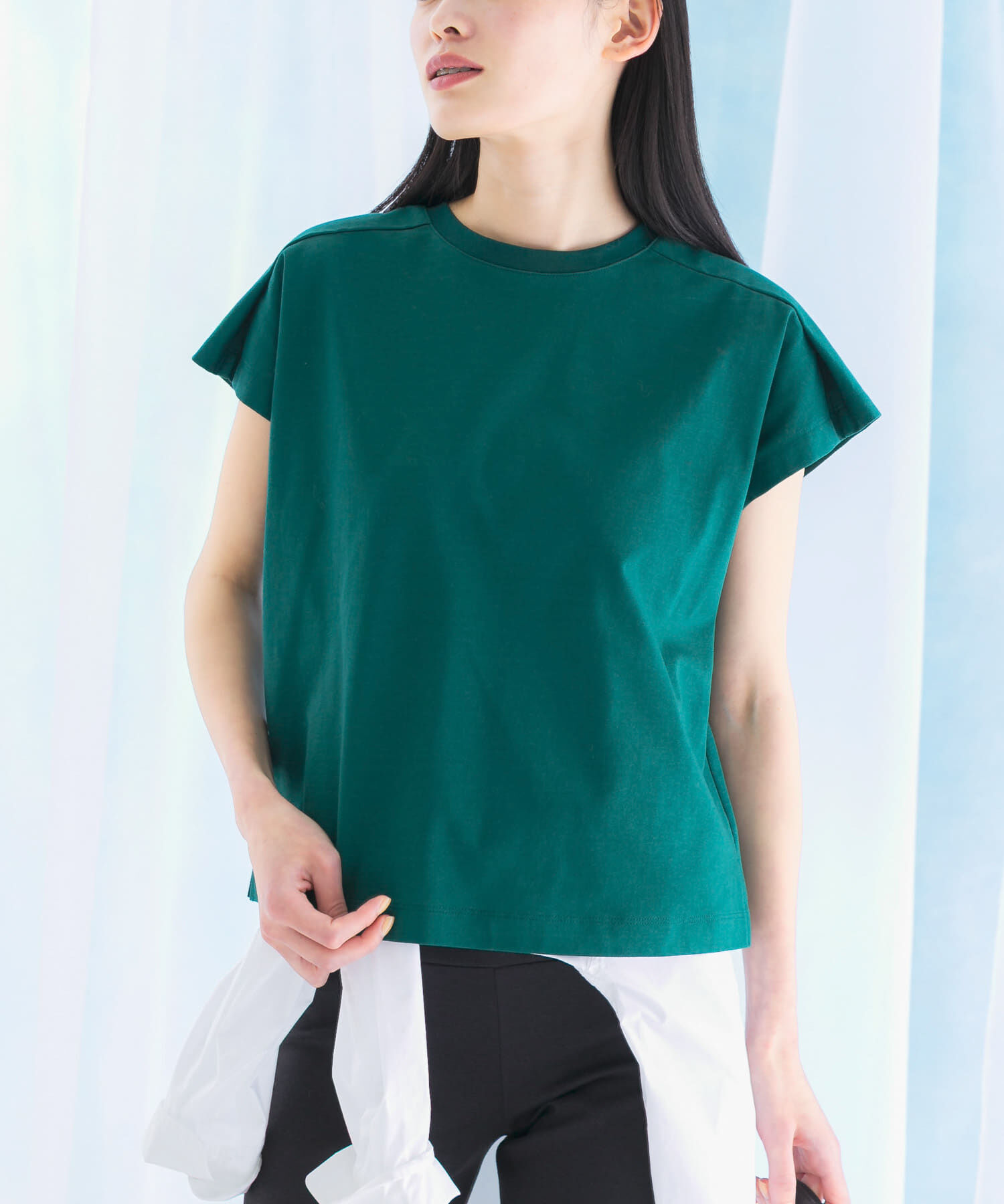 URBAN RESEARCH ROSSO「タックスリーブクールタッチカットソー」|Tシャツ・カットソー|