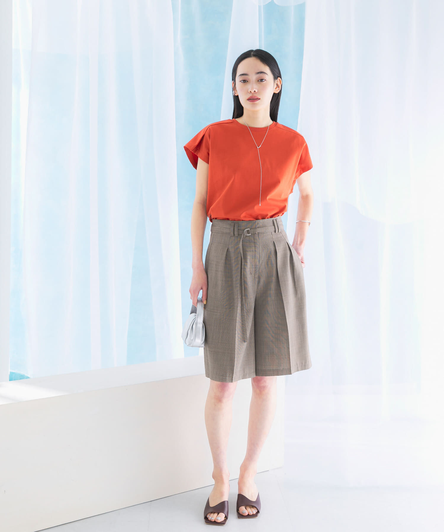 URBAN RESEARCH ROSSO「タックスリーブクールタッチカットソー」|Tシャツ・カットソー|