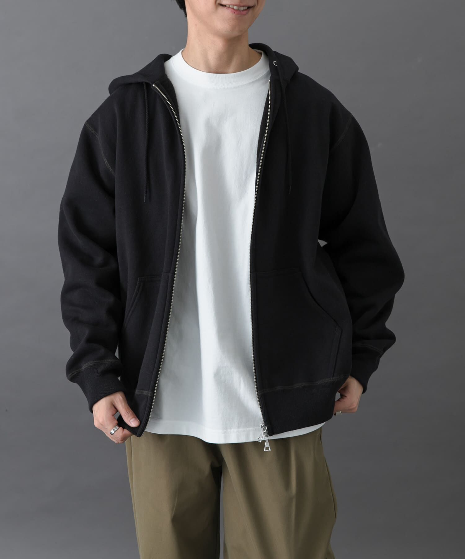 URBAN RESEARCH DOORS「FORK&SPOON　リサイクルコットン裏毛ジップフーディー」|パーカー|