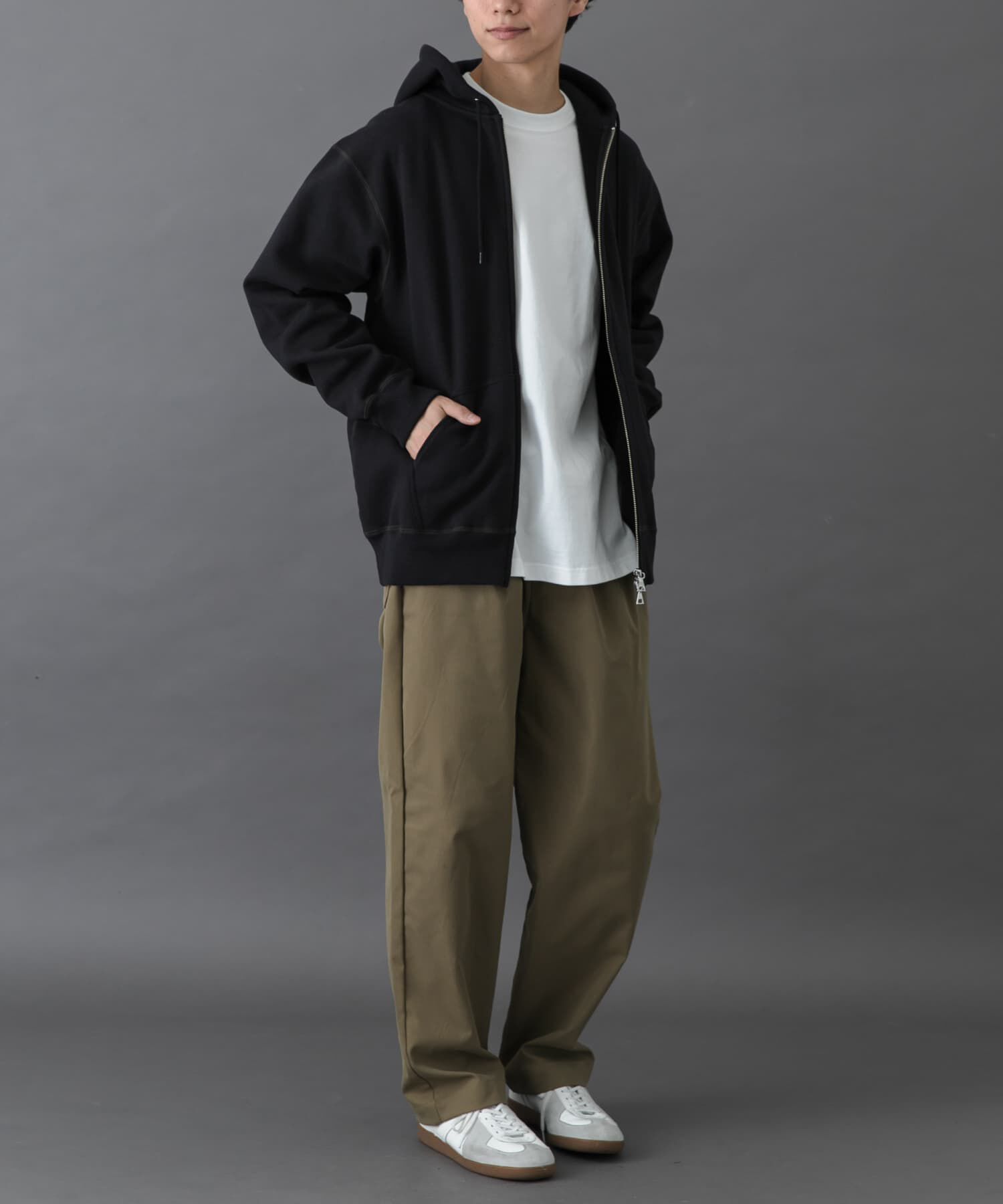 URBAN RESEARCH DOORS「FORK&SPOON　リサイクルコットン裏毛ジップフーディー」|パーカー|