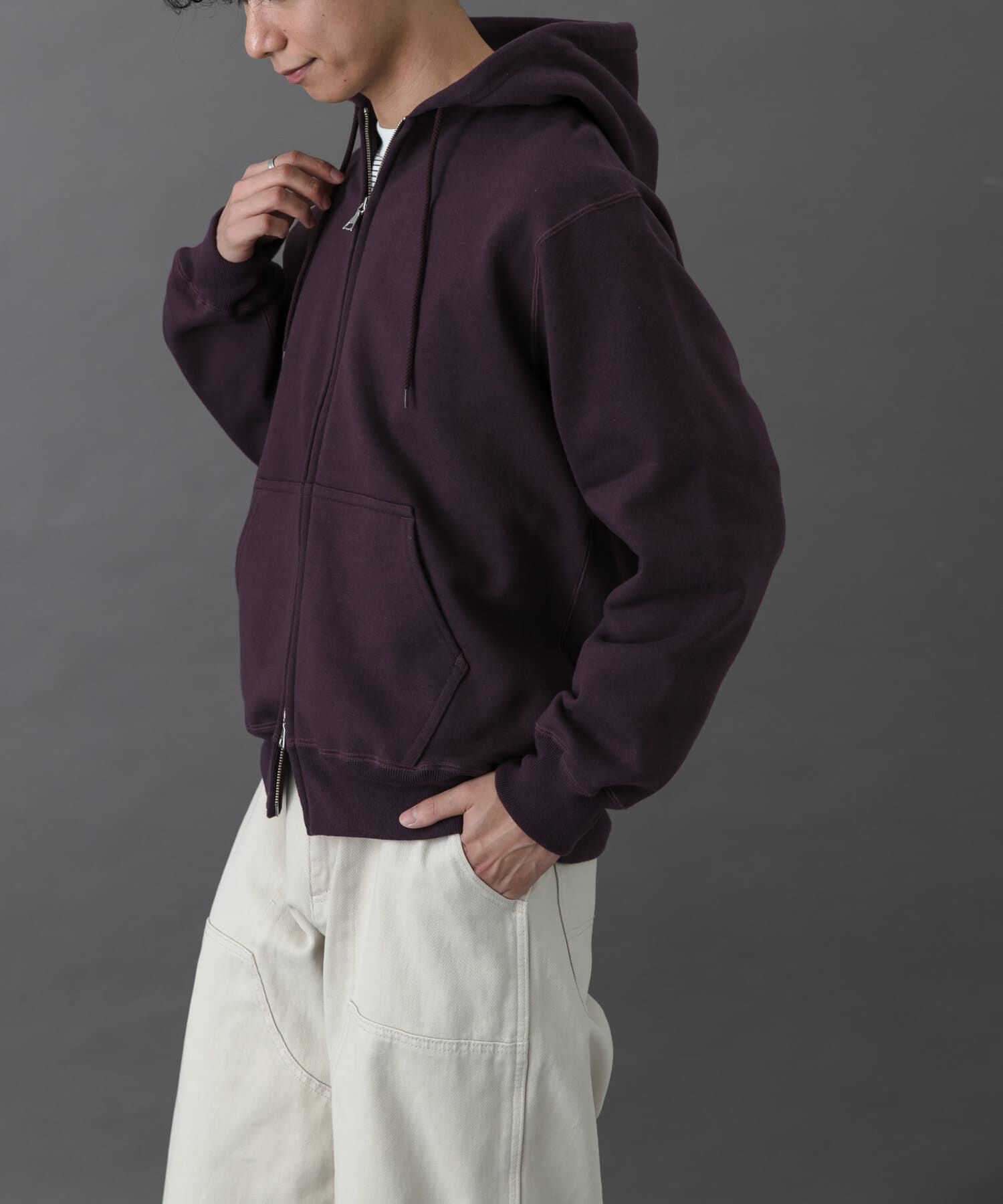 URBAN RESEARCH DOORS「FORK&SPOON　リサイクルコットン裏毛ジップフーディー」|パーカー|