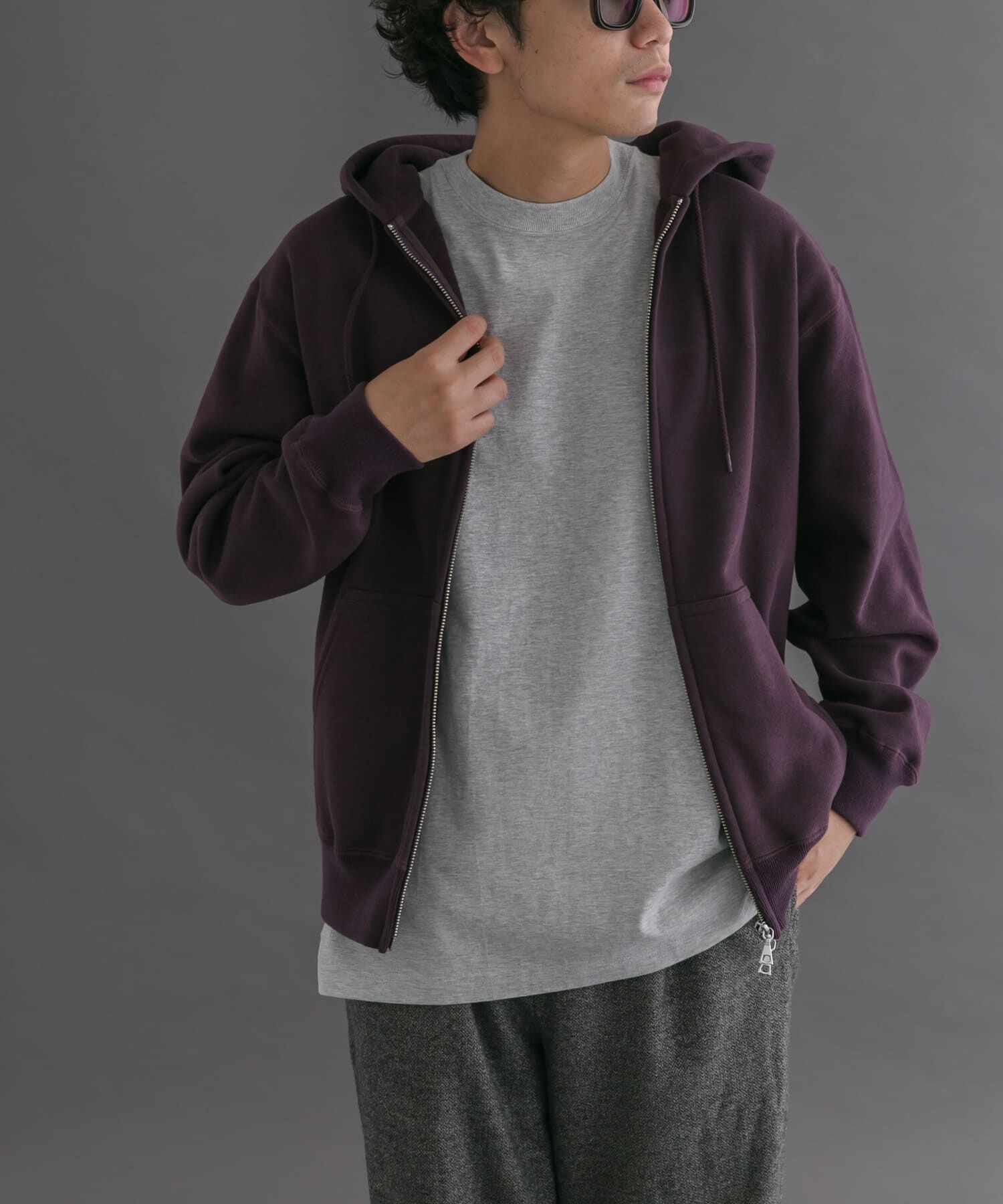 URBAN RESEARCH DOORS「FORK&SPOON　リサイクルコットン裏毛ジップフーディー」|パーカー|