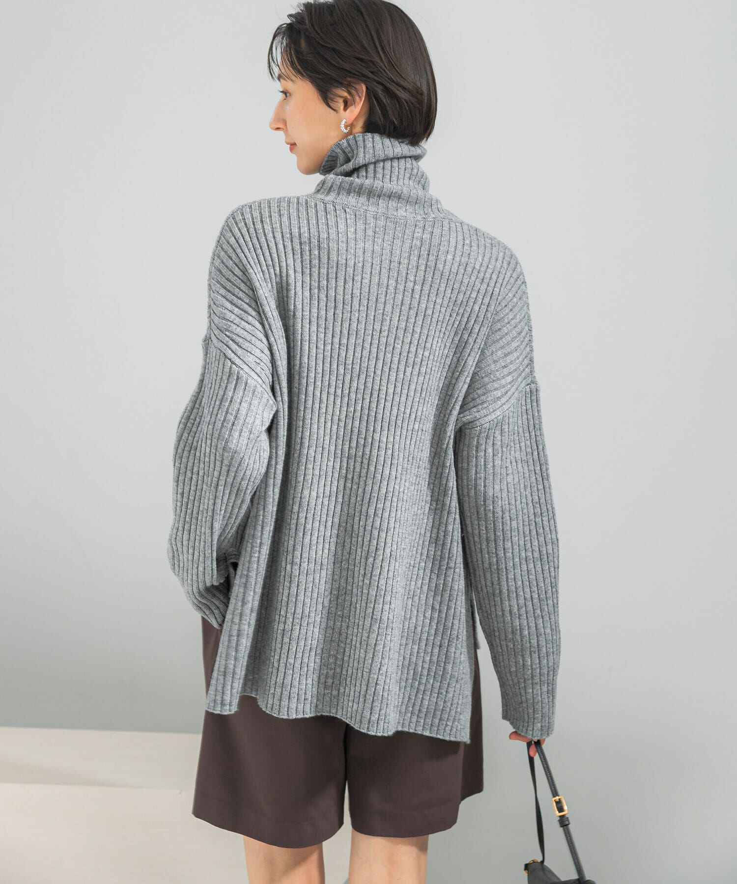 URBAN RESEARCH ROSSO「マシーンウォッシュ ワイドリブニット」|ニット・セーター|