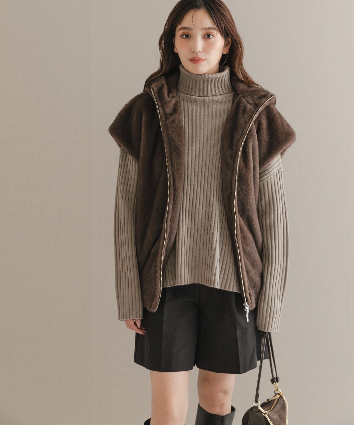 URBAN RESEARCH ROSSO「マシーンウォッシュ ワイドリブニット」|ニット・セーター|