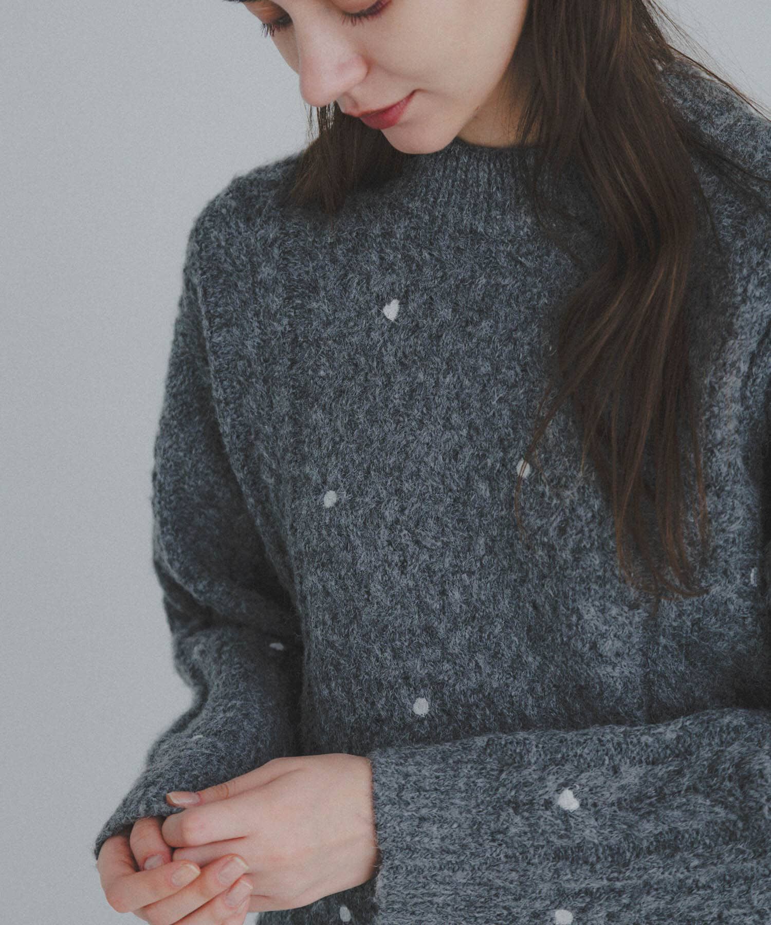 Sonny Label 「刺繍ケーブルニット」|ニット・セーター|