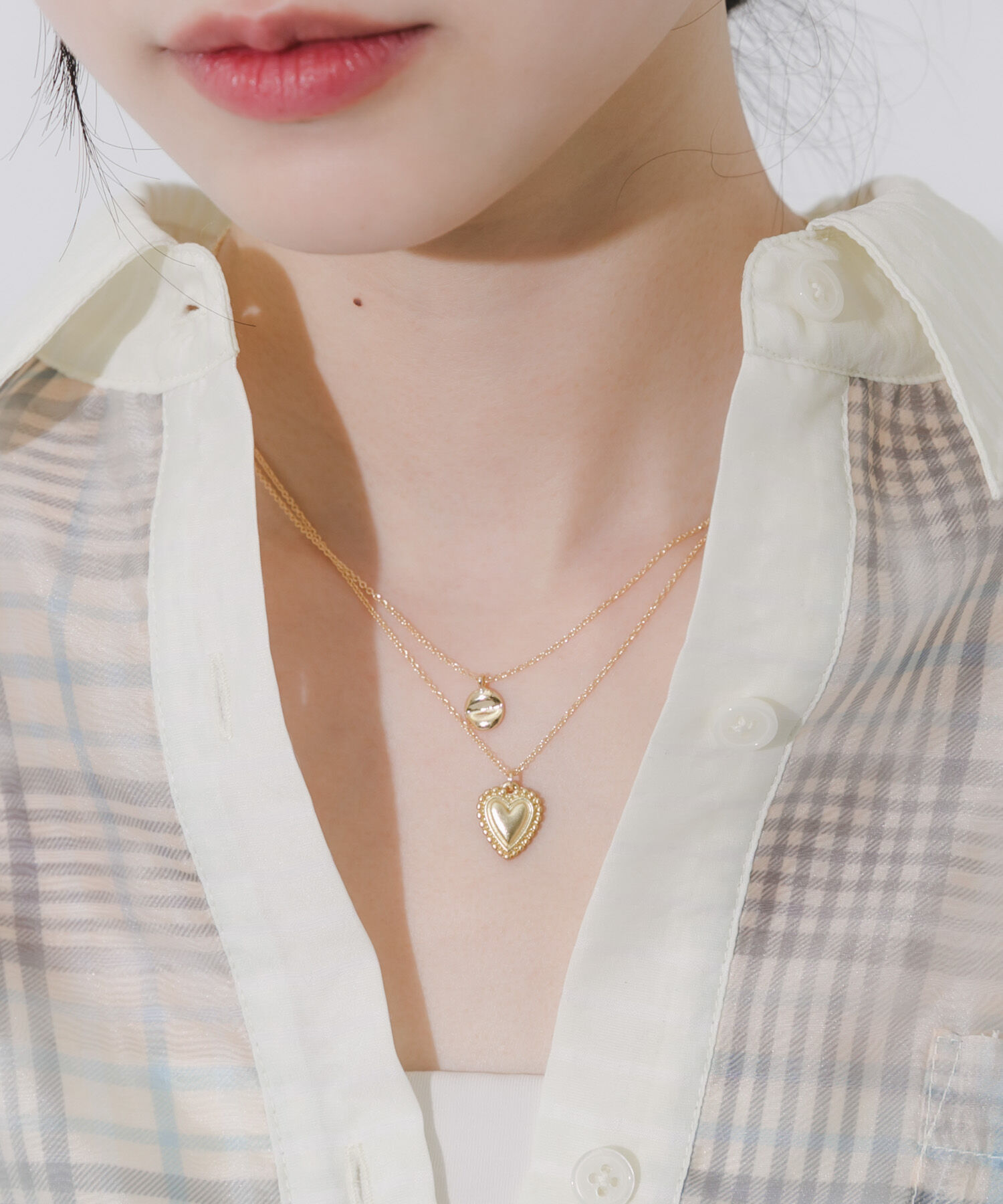SMELLY「ハートコンチョ2セットネックレス」|ネックレス|
