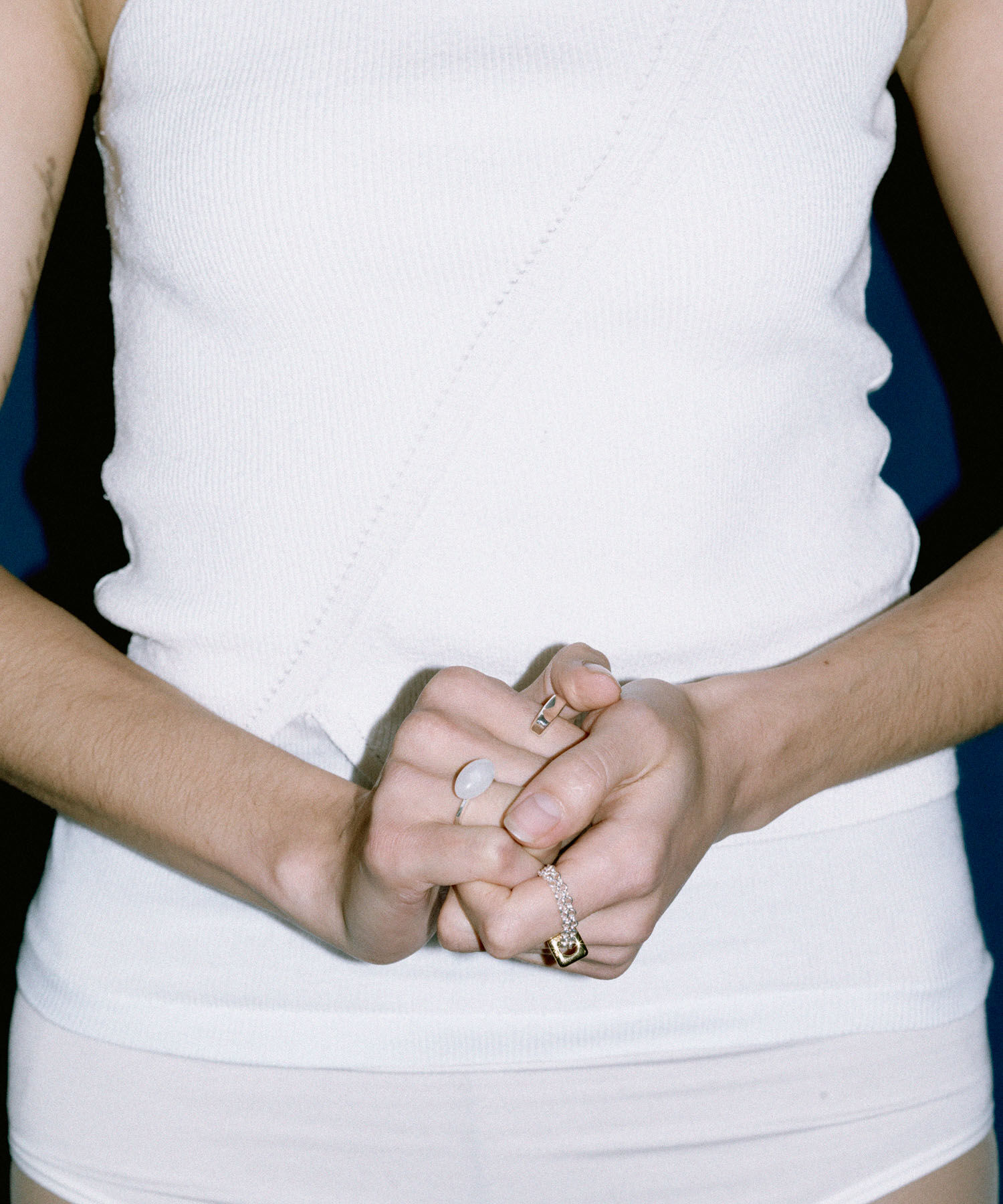 SMELLY「SMELLY so&rsquo;　oval white jade ring」|リング|