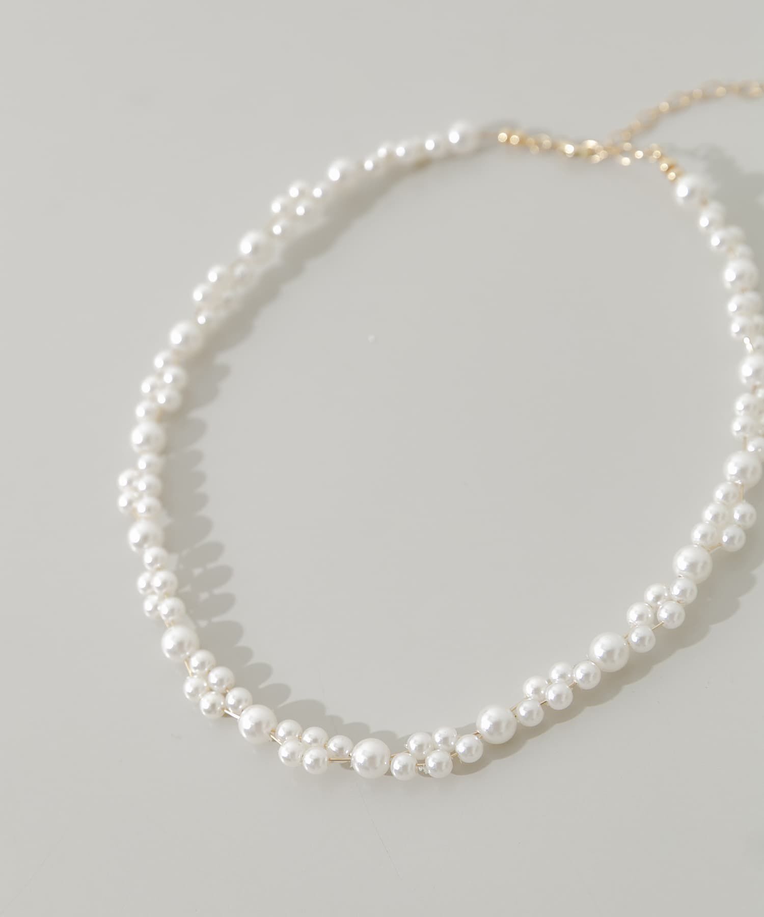 SMELLY「ランダムパールワイヤーチョーカー」|ネックレス|