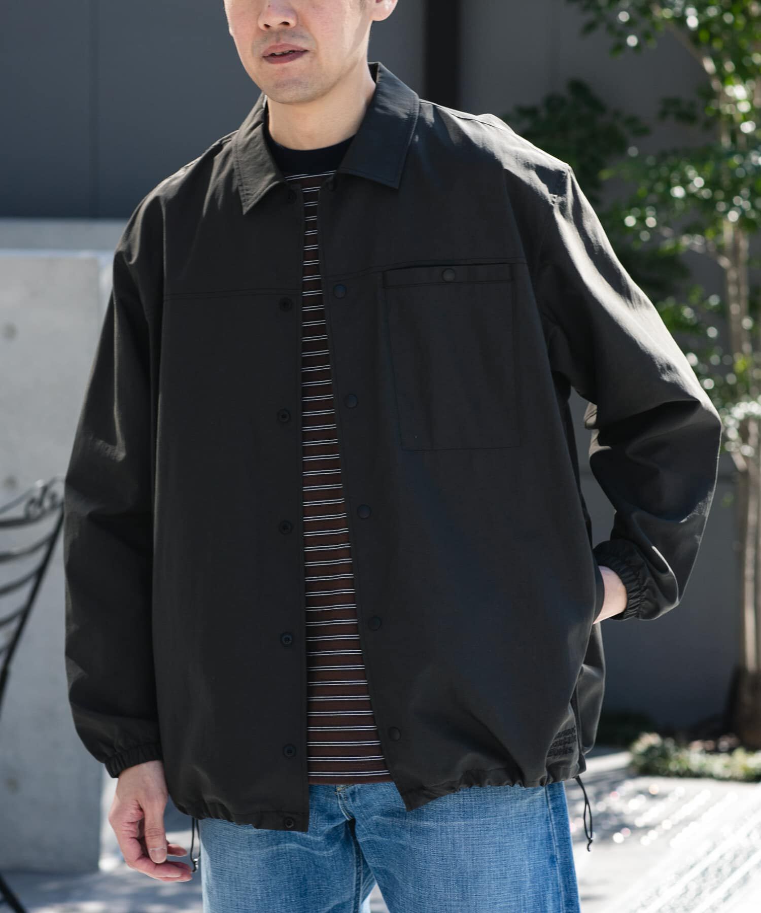 URBAN RESEARCH DOORS「『別注』Marmot&times;DOORS　COACH SHIRTS JACKET」|ノーカラーコート|