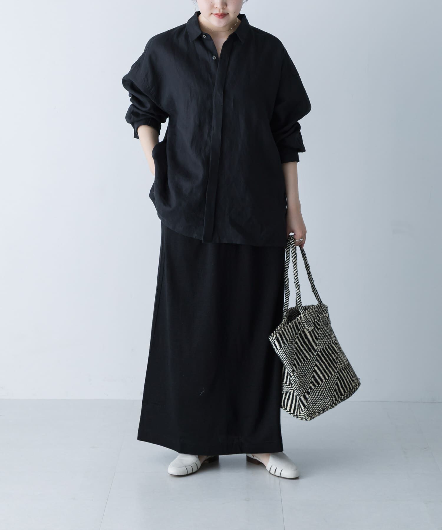 かぐれ「リネンレギュラーボックスシャツ」|シャツ・ブラウス|