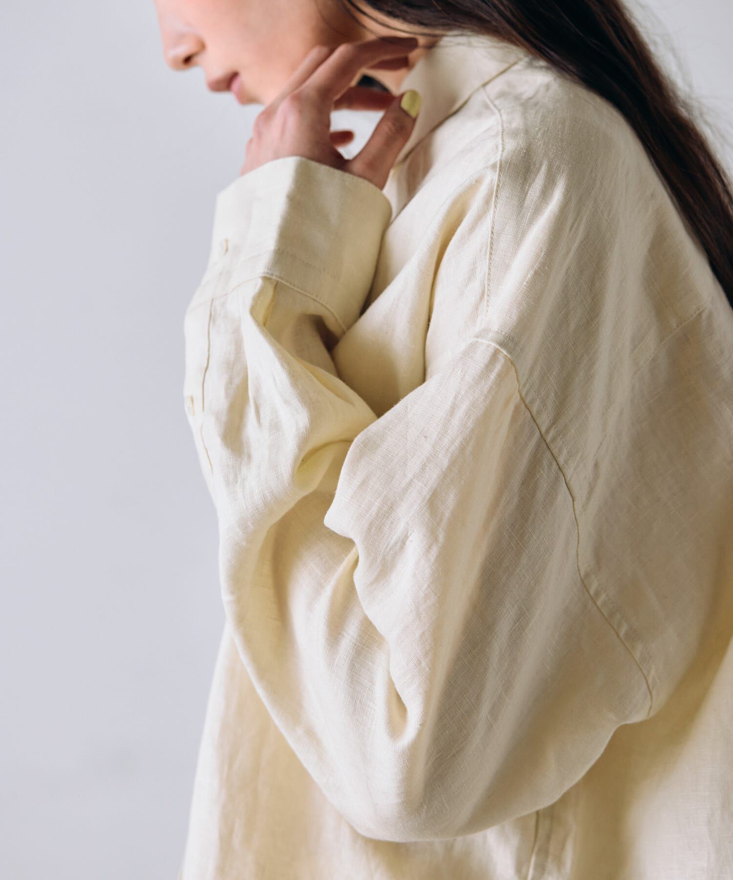 かぐれ「リネンレギュラーボックスシャツ」|シャツ・ブラウス|