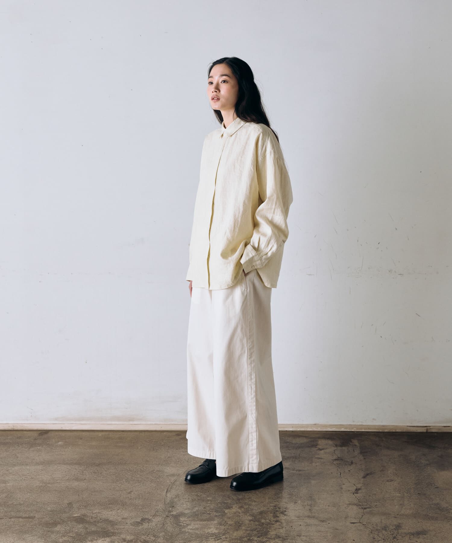 かぐれ「リネンレギュラーボックスシャツ」|シャツ・ブラウス|