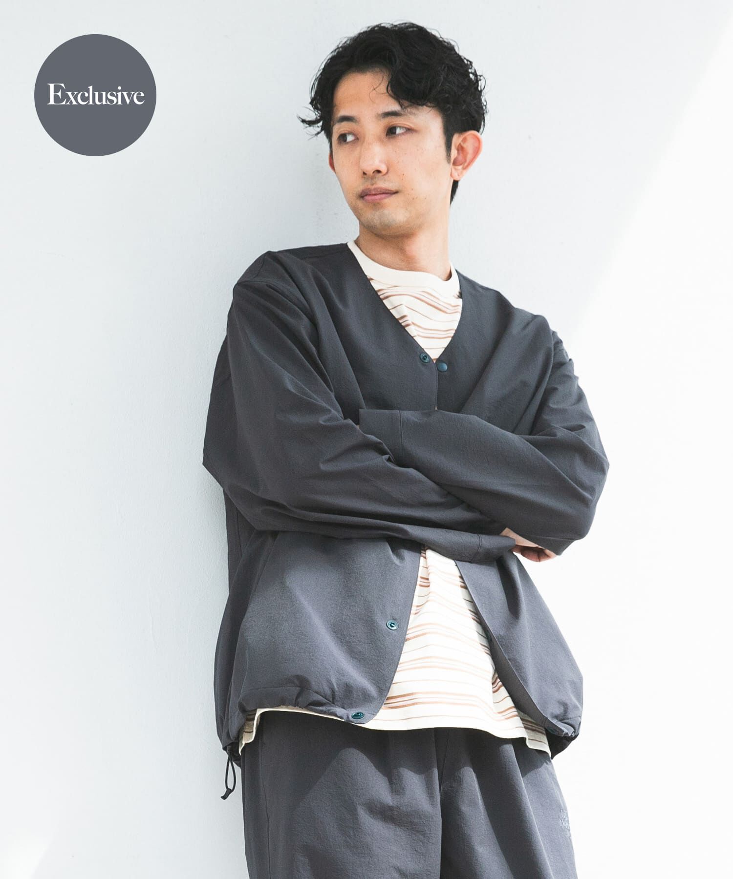 URBAN RESEARCH DOORS「『別注』Marmot&times;DOORS　DOTAIR CARDIGAN SHIRTS」|ノーカラージャケット|ブルー