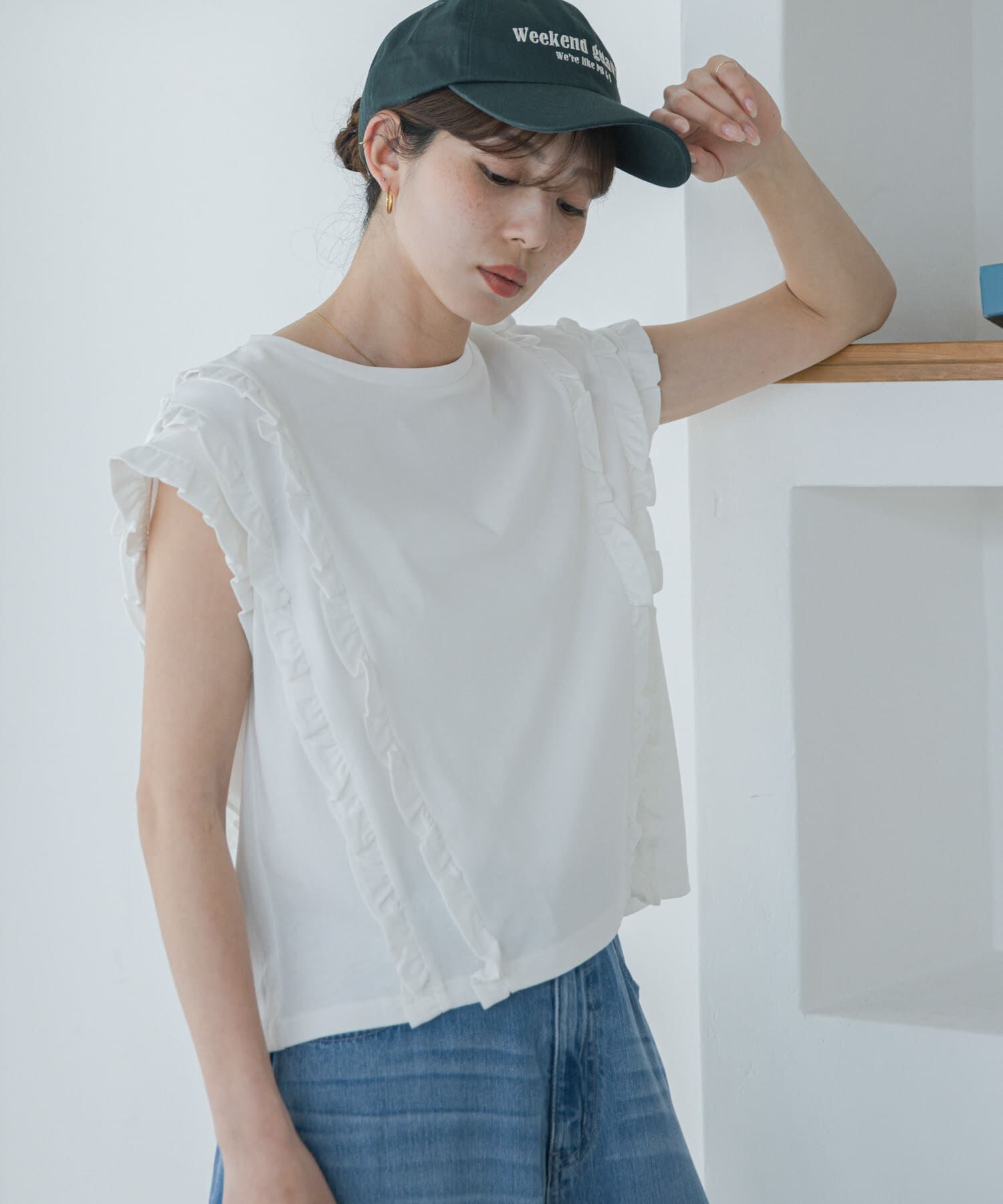 Sonny Label 「ミニフリルフレンチTシャツ」|Tシャツ・カットソー|