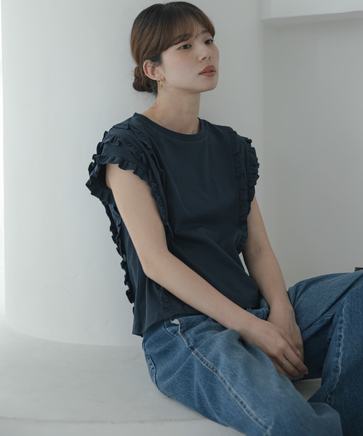 Sonny Label 「ミニフリルフレンチTシャツ」|Tシャツ・カットソー|