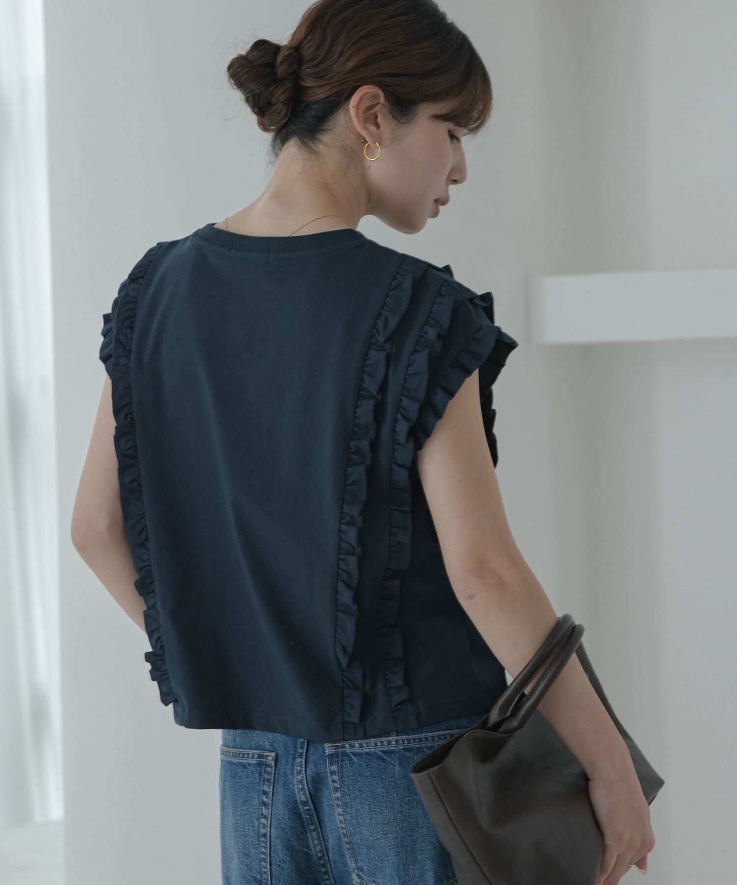 Sonny Label 「ミニフリルフレンチTシャツ」|Tシャツ・カットソー|