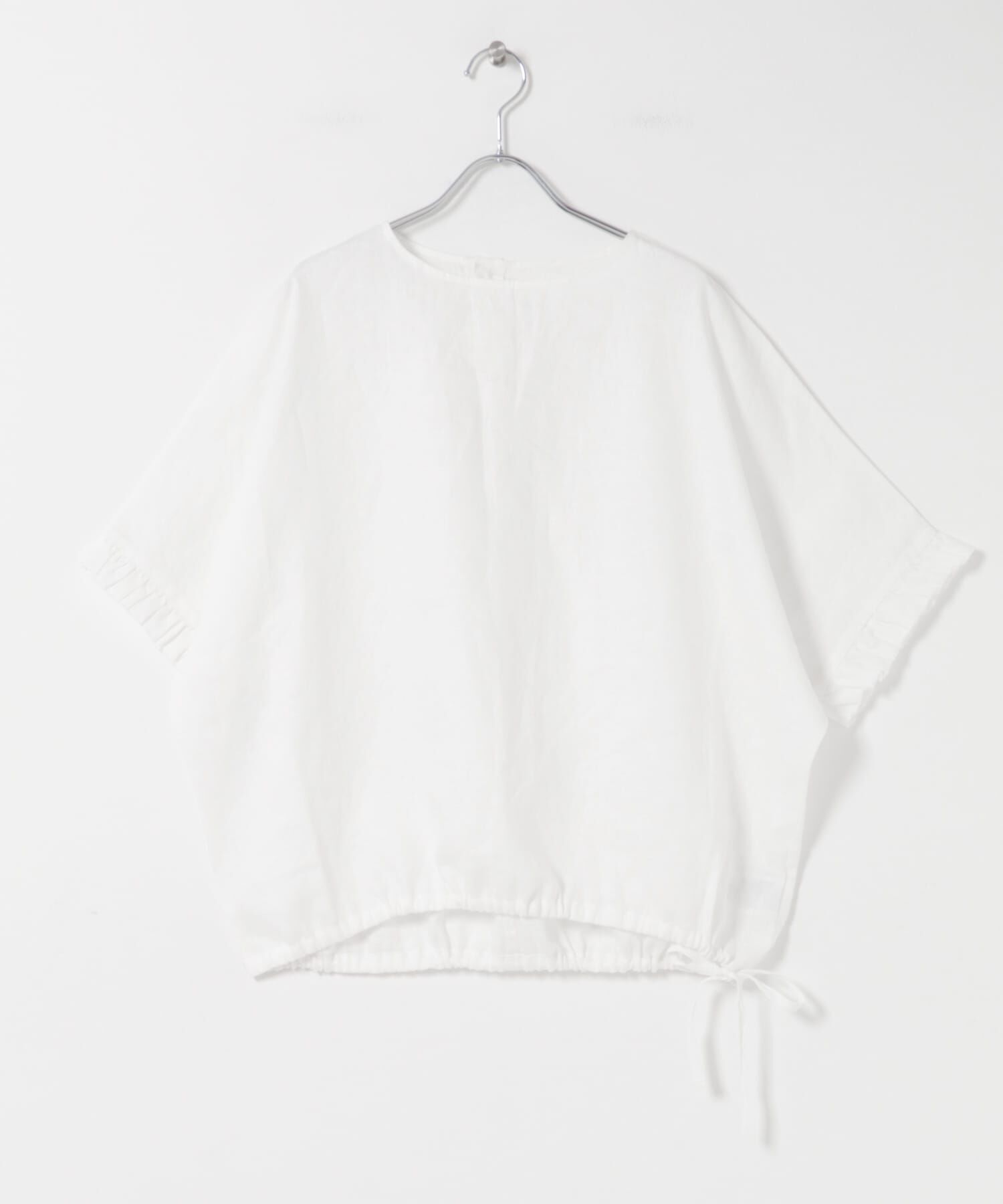 かぐれ「リネンフリルスリーブプルオーバー」|シャツ・ブラウス|