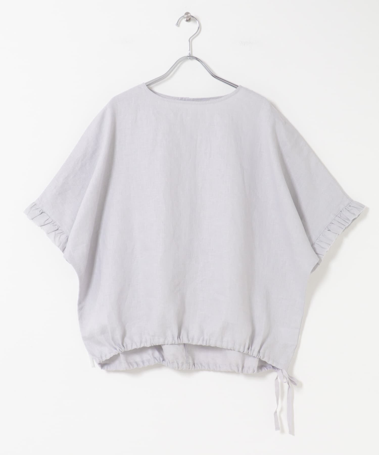 かぐれ「リネンフリルスリーブプルオーバー」|シャツ・ブラウス|