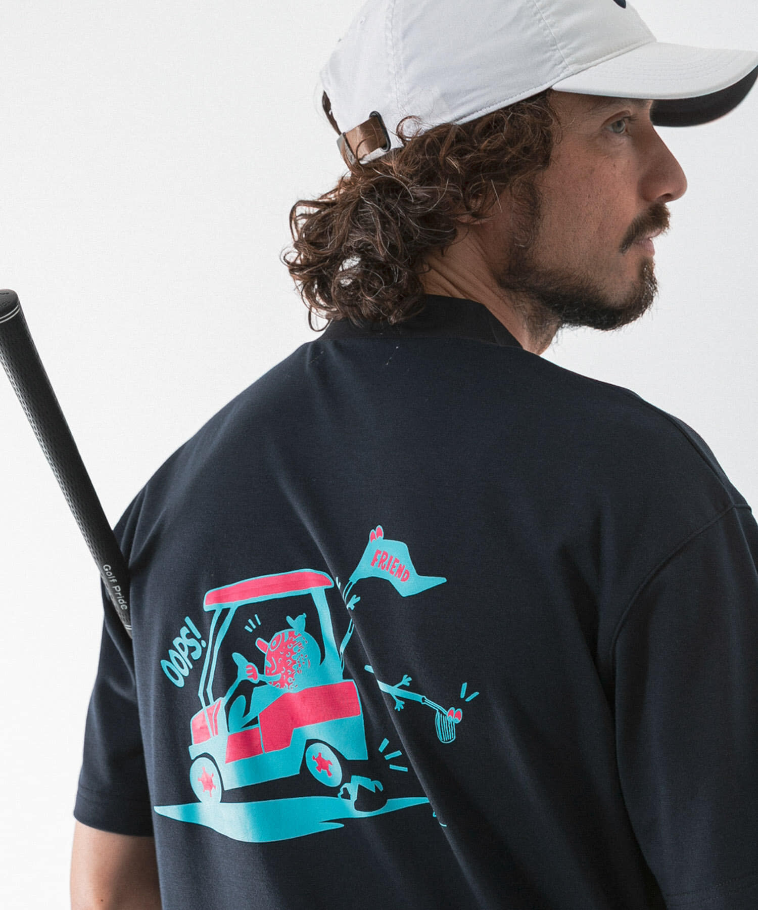 Sonny Label 「OOPS&times;RYUAMBE　コラボモックネックTシャツ」|Tシャツ・カットソー|ネイビー