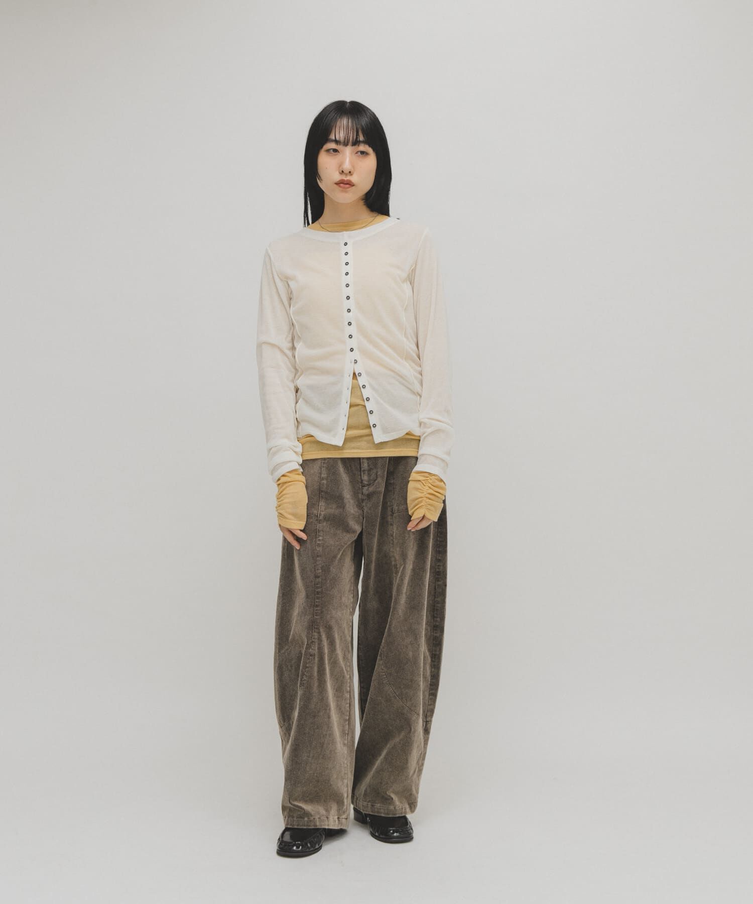  「バイカラーレイヤードカットソー」|Tシャツ・カットソー|